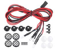 VGEBY Luz LED RC Luz LED Universal con Pantalla para TRXAAXS/TRX4/SCX10/D90 1/10 RC Crawler Car(Redondo)