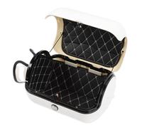VGEBY Maleta Cofre Trasera para Motocicleta, Impermeable 28L Liviana ABS, Forro Extraíble para Almacenamiento Casco y Equipaje (White)