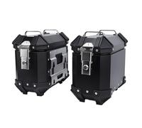 VGEBY Maleta Lateral para Motocicleta de 18L, Alforja Impermeable de Aleación de Aluminio a Prueba de Golpes para Equipaje de Casco, Compatible con (Black)