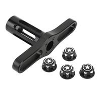 VGEBY Manguito de Tuercas Hexagonales de Rueda de 17 Mm, Llave de Herramienta de Instalación de Tuercas Hexagonales de 17 Mm con Tapa de Tuerca de Cubo de Acoplamiento, para Coche (Black)