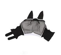 VGEBY Máscara contra Moscas de Caballo, Malla Suave, Protección UV, Diseño Desmontable de Satén Elástico Transpirable con Orejas, para Caballos (L)