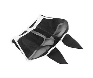VGEBY Máscara contra Moscas de Caballo, Tejido de Malla Elástico Suave y Transpirable, Protección contra Moscas de Mosquitos con Orejas, para Cara y Orejas de Caballo (Gancho Bucle, Negro Grande)