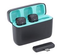 VGEBY Micrófono Lavalier Inalámbrico de 2 Piezas, Micrófono de Solapa con de Emparejamiento Automático con Pantalla Digital, Reducción de Ruido para Grabación de Vídeo, Entrevista de