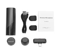 VGEBY Micrófono Lavalier Inalámbrico, Micrófono Portátil Ligero con Clamp/Holder, Transmisión de 2,4G y SNR de 64dB para Entrevistas y Transmisión en Vivo (Interfaz Tipo C)