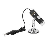 VGEBY Microscopio Digital USB de 300.000 Píxeles, Lupa 1000X de Alta Potencia para Estudiantes y Aficionados con 8 Luces LED y Soporte de Metal (30W)