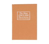 VGEBY Mini Caja Fuerte con Textura para Libros, Caja de Seguridad para Ahorrar Dinero en Efectivo para Oficina en Casa, Revestimiento de Acero Inoxidable, 1 Cerradura y 2 Llaves (mini amarillo)