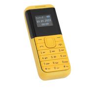 VGEBY Mini Teléfono Móvil, Teléfono en Miniatura Bluetooth 2G Reproductor de Audio Bluetooth 2 en 1 Doble Tarjeta Standby GSM Pequeño Teléfono Básico para Niños Mayores (Amarillo)
