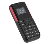 VGEBY Mini Teléfono Móvil, Teléfono en Miniatura Bluetooth 2G Reproductor de Audio Bluetooth 2 en 1 Doble Tarjeta Standby GSM Pequeño Teléfono Básico para Niños Mayores (Negro Rojo)