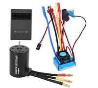 VGEBY Motor 3100KV, Motor Combo 3650 Tarjeta de Programación + ESC sin Escobillas 45A/60A/80A/120A Apto para RC 1/10, Accesorios para Modelismo de Coche, para Vehículos RC 1/10 y Coches de Modelismo