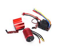 VGEBY Motor sin Escobillas 540 3300KV, Motor Impermeable de Alto par de 4 y 12 Ranuras con ESC de 60A, para Coche RC 1/10