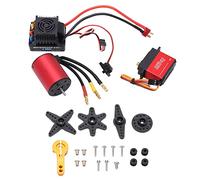 VGEBY Motor sin Escobillas S3650 3100KV, 60a ESC sin Escobillas con Combo de Servo de Metal de 25KG para 1/8 1/10 2S-4S RC Car Accesorios De Modelos Accesorios De Modelo