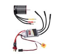 VGEBY Motor sin Escobillas y ESC, 4500KV 75A Combo Impermeable sin Sensor con Disipador Térmico de Aluminio 6061, Potencia 2S 3S para Coches RC 1/10, Barcos y Buggy 1/8