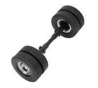 VGEBY Neumático de Eje Trasero para Remolque RC, Cubo de Rueda de Goma de Aleación de Aluminio de 85 Mm con Eje Trasero de 167 Mm para Remolque de Tractor 1/14 1/10 Reemplazo de