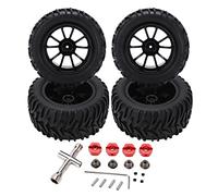 VGEBY Neumáticos de Coche RC, 4PCS RC Llanta de Rueda Llantas de Goma de Plástico con Juego de 10 Radios para Trunk 1/8 1/10 RC Car Touring Car Tire Model Car Accessories