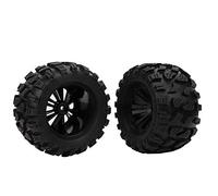 VGEBY Neumáticos de Goma para Bujes de Rueda RC con Bujes de Rueda de Nailon, 4 Piezas de 125 Mm, 12 Mm, Agarre Fuerte Hexagonal, Fácil de Instalar, Reemplazo para 1 10 RC Crawler Truck para ZD Racing