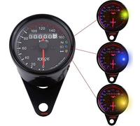 VGEBY Odómetro de La Motocicleta Digital Velocímetro Tacómetro con LED Luz de Señal Indicador de Velocidad - 2 colores (Color : Negro) Piezas De Automóviles Y Motocicletas Tacómetro