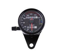 VGEBY Odómetro Digital Dual de Motocicletas Universal Tacómetro Dual de Motos Indicador de Velocidad con LED Luz de Señal(Color: Negro)