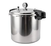 VGEBY Olla a Presión Enlatadora de Aleación de Aluminio de Gran Capacidad con Manómetro para Estufa de Gas Estufa Eléctrica Cocina Comercial de Fácil Operación de 12,6 Pulgadas