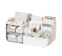 VGEBY Organizador de Almacenamiento de Cosméticos con Protección contra el Polvo de 2 Cajones para Artículos de Maquillaje y Cuidado de la Piel (WHITE)