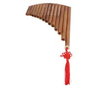 VGEBY Pan Flauta bambú 15 Tuberías G Tono Sartén Tubería Instrumento Musical Tradicional Chino para Principiantes y Profesionales