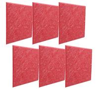 VGEBY Panel de Absorción Acústica Insonorizado de Fibra de Poliéster para Sala de Piano, Estudio de Grabación, Guardería, Paquete de 6 (rojo)