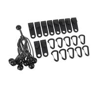 VGEBY Paquete de 10 Clips para Toldo, Abrazaderas Resistentes para Tienda de Campaña con Cuerda Elástica y Hebilla de Plástico para Tiendas de Campaña Al Aire, Sombrillas, Toldos,