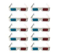 VGEBY Paquete de 10 Gafas 3D Kit de Ciencia de Cartón DIY con Lentes Rojas y Azules y Marcos de Papel para Tarjetas 3D Actividad Educativa STEM para Niños Favor de Fiesta en el Aula (Gafas con