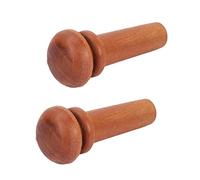 VGEBY Pasador de Cola de Violín, 2 Piezas de Grano de Madera de Azufaifo Liso, Forma Exquisita y Hermosa, Adecuada para Accesorios de Instrumentos Musicales de Violín (Marrón sin ojos de)