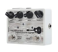 VGEBY Pedal de Guitarra, Preamplificador Eléctrico, Equipo de Instrumentos Portátil de Aleación de Aluminio para Mejorar el Efecto de Sonido de la Guitarra Popular, con Pantalla LED, Fuente de