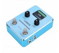 VGEBY Pedal Looper para Guitarra, Pedal de Efecto Looper de Aleación de Aluminio con Pantalla LED de Audio de 44,1 KHz, Sobregrabación Ilimitada USB C para Práctica de Composición en Vivo