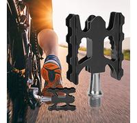 VGEBY Pedales de Bicicleta Pedales de Plataforma Plegables de Aleación de Aluminio Hueco Ligero Agarre Antideslizante 263 G Universal para Bicicleta Plegable Montaña Carretera Ocio Ciclismo (Black)