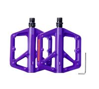 VGEBY Pedales Universales para Bicicleta, Pedales Ligeros Antideslizantes de Nailon con Rodamientos Duales DU para Bicicleta de Montaña y de Carretera (Purple)