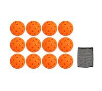 VGEBY Pelotas de Pickleball, 12 Unidades 74 Mm 40 Agujeros para Juego Al Aire (Orange)
