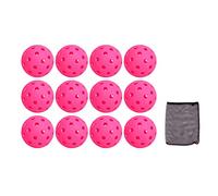 VGEBY Pelotas de Pickleball, 12 Unidades 74 Mm 40 Agujeros para Juego Al Aire (Pink)
