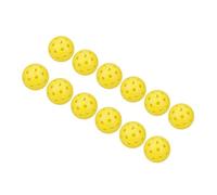 VGEBY Pelotas Deportivas de PE, Diseño de Orificios Múltiples de Tamaño Estándar de 74 Mm para Juegos en Interiores y Exteriores, con Superficie Mate de Fricción Mejorada, Aprobadas (Yellow)