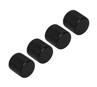 VGEBY Perilla de bajo de Metal Perilla de Control de Guitarra Delicada Potenciómetro de 4 Piezas Amplia Compatibilidad para Amantes de la Guitarra (BLACK)
