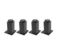 VGEBY Pies Ajustables de Aleación de Aluminio para sofá de Gabinete, Soporte Duradero para Patas de sofá para Muebles, 4 Patas de Gabinete Negras de 120 Mm para Cocina, Pies de Anticorrosivos para