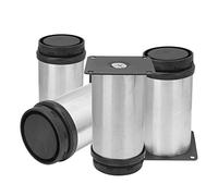 VGEBY Pies de sofá Redondos Ajustables en Acero Inoxidable para Muebles Modernos 4 Piezas 50x100 Mm