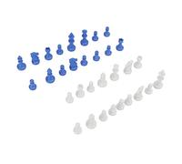 VGEBY Piezas de Ajedrez, Minifiguras de Ajedrez de Repuesto de Plástico PS, Juego de 32 con Diseño de Bolso, para Fiesta, Camping, Relajación (Blue)