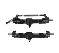 VGEBY Piezas de Coche RC, Eje Trasero Delantero de Metal de Aleación de Aluminio con Engranaje Interno de Acero para Coches RC MN D90 D91 D96 D99S 1:12 (Black)