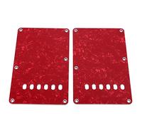 VGEBY Placas de Cubierta Trasera de Guitarra Eléctrica, Piezas de Repuesto Duraderas para Instrumentos con Trastes, 2 uds., Plástico PVC para Entusiastas de la Guitarra (rojo)