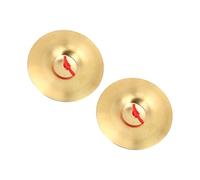 VGEBY Platillo Crash, Instrumento de Percusión de Latón con Cordón Rojo para Niños Adultos, Pulido Suavemente sin Rebabas, Sonido de Colisión Brillante