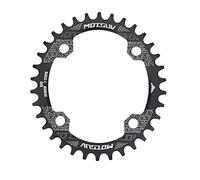 VGEBY Plato de Bicicleta, Platos Ovales de Una Sola Velocidad 32T / 34T / 38T para Bicicleta BCD 104mm(34T)