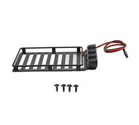 VGEBY Portaequipajes de Techo RC, Artículos Fáciles de Transportar y Almacenar Portaequipajes de Techo con Luz LED para Axial SCX24 1/24 RC Crawler (Lámpara Redonda)