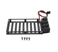 VGEBY Portaequipajes de Techo RC, Artículos Fáciles de Transportar y Almacenar Portaequipajes de Techo con Luz LED para Axial SCX24 1/24 RC Crawler (Lámpara Cuadrada)