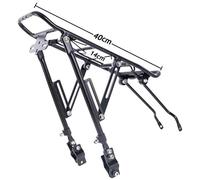 VGEBY Portaequipajes para Bicicletas Portaequipajes para Bicicletas de Aleación de Aluminio Ajustable Capacidad de 25 Kg Plataforma de 38,5 X 14,5 Cm Soporte de 3 Puntos para de Carretera, Montaña y