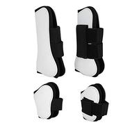 VGEBY Protector de Envoltura de Bota para Pierna de Caballo, Carcasa de PU Duradera Blanca, 4 Uds., para Saltar Obstáculos
