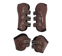 VGEBY Protector de Pierna de Caballo, Absorción de Impacto, Botas Ligeras Ajustables para Saltos, Espectáculo, Equitación, Juego de 2 Pares Hecho de Neopreno PU (Grande)