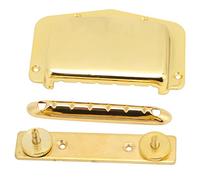 VGEBY Protector de Puente de Carcasa Metálica con Cubierta de Placa de Puente: Fácil Operación, Resistencia Al Desgaste, Fácil Reemplazo con Tornillos, para Accesorios de Instrumentos de Cuerda (GOLD)