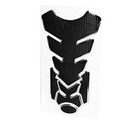 VGEBY Protector de Tanque de Motocicleta, Almohadilla Adhesiva de Tanque de Gasolina de PVC 3D para Conductores de (borde plateado negro)